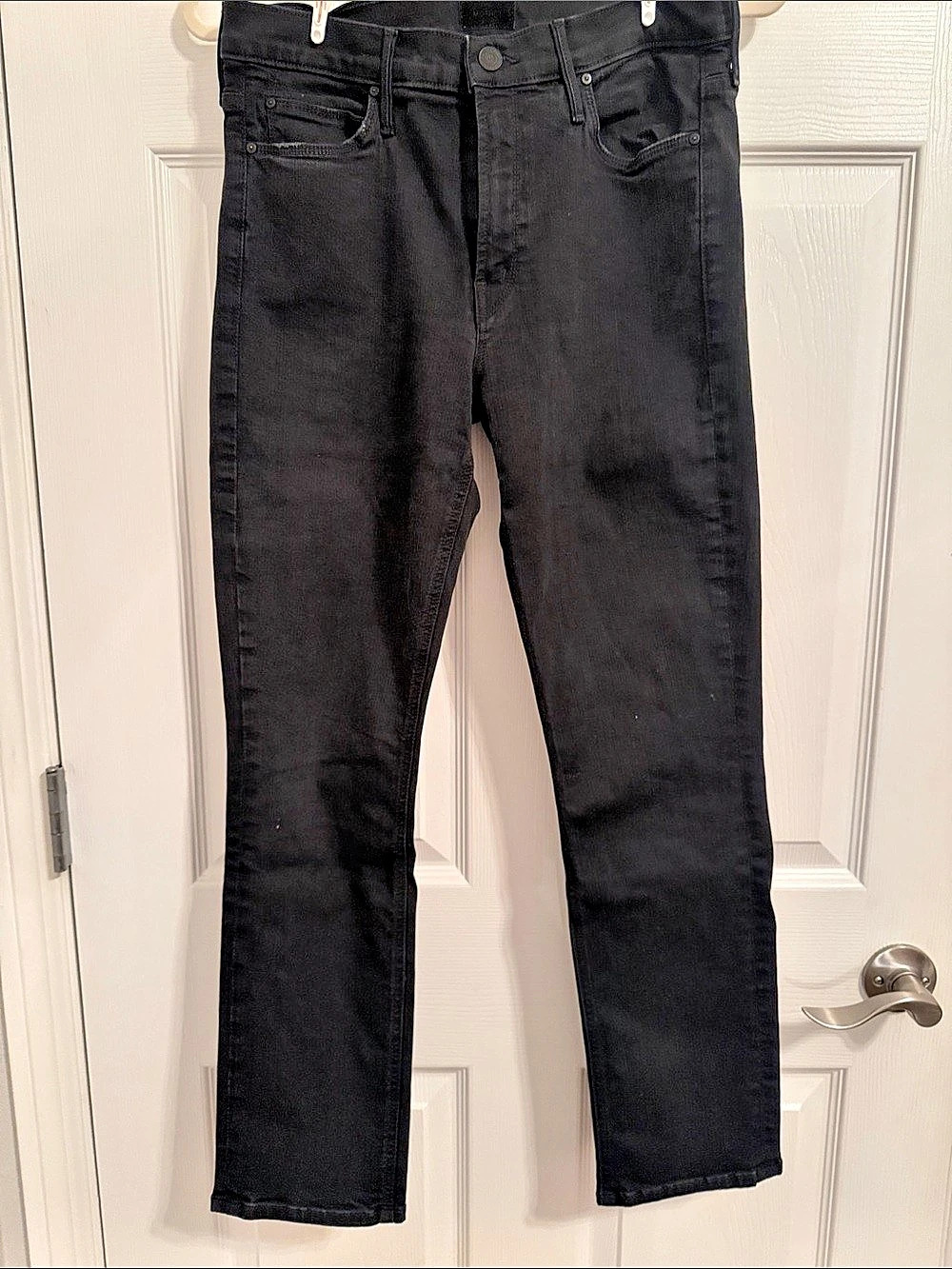 Mother The Mid Rise Dazzler Ankle Jeans Black Size 30